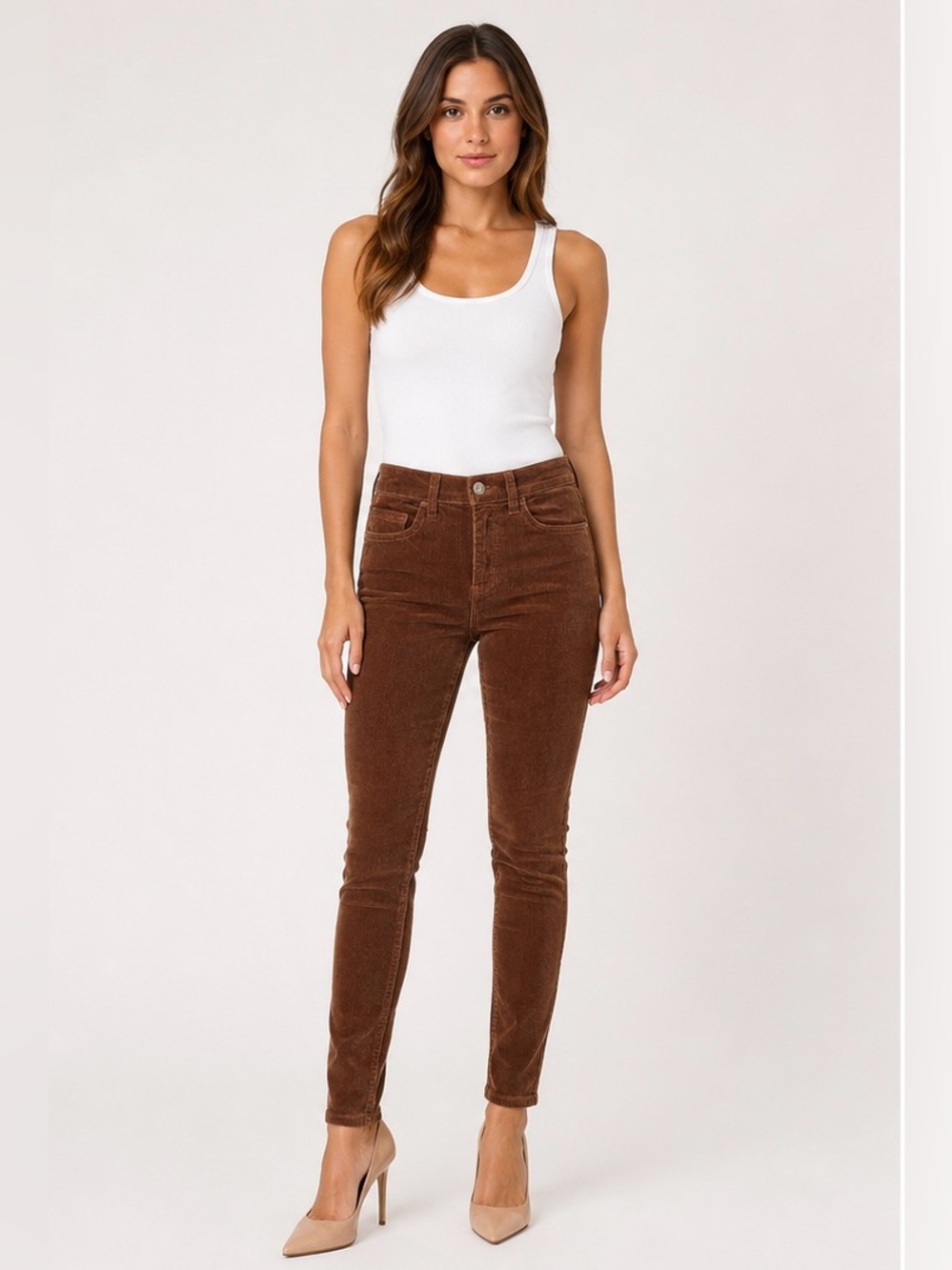 American Eagle Outfitters Brown Corduroy Super Stretch Skinny pants